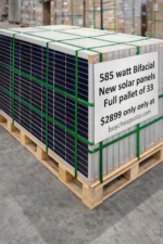 Waaree tier 1 585 watt Bifacial B grade Solar Panels Made in USA 33pcs